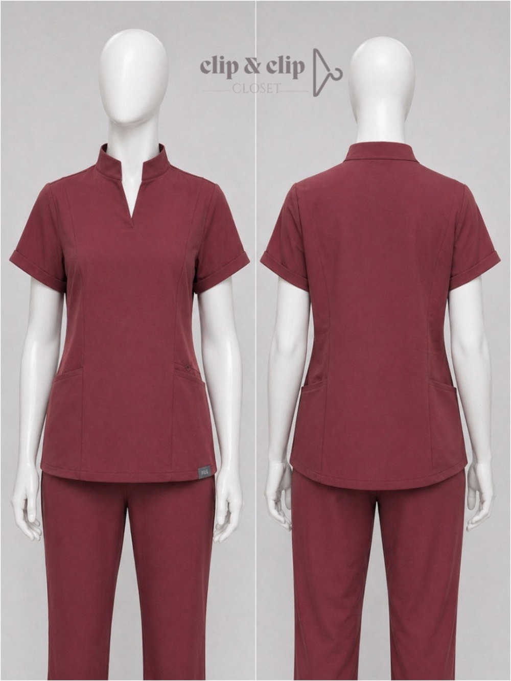 FIGS Inala Scrub Top – Mauve (New With Tag)